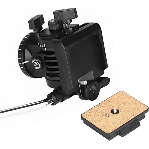  Fluid Head,pangshi VT-1510 Video Camera Tripod Head Fluid Drag Pan Tilt Head with 1/4” Quick Release Plate for Canon Nikon Sony DSLR Cameras Camcorder Shooting Filming