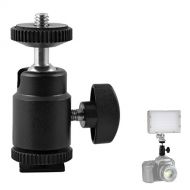 Pangshi pangshi Hot Shoe Adapter, Mini Ball Head 1/4 Thread Hot Shoe Mount 360 Degree Compatible with Cameras, Camcorders, Smartphone, Gopro, LED Video Light, Microphone, Video Monitor