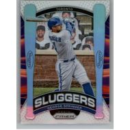 Panini America 2021 Panini Prizm SILVER PRIZMS Sluggers #9 George Springer Toronto Blue Jays Official MLB PA Baseball Trading Card in Raw (NM or Better) Condition