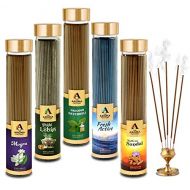 인센스스틱 Panjon Mogra Loban Fresh Active & Kesar Chandan Incense Stick Agarbatti 100% Herbal Bottle Pack of 5