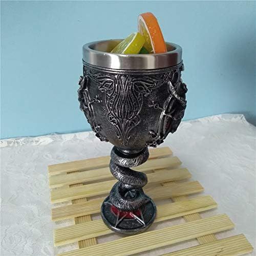  [아마존베스트]Panker Medieval Goblet, Baphomet Beer Wine Goblet Chalice, Satanism Occult Sabbatic Goat Pentagram Wine Goblet, Realistic Pentagram Chalice for Beer Wine Coffee Juice Drinking Home