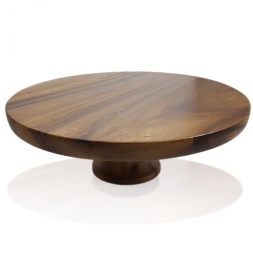  Pankesum RoRo 12 Inch Acacia Round Elevated Wood Cake Stand