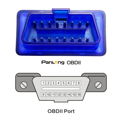  Panlong Bluetooth OBD2 OBDII Car Diagnostic Scanner Check Engine Light for Android - Compatible with Torque Pro