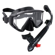 Panoramic Promate Snorkeling Scuba Dive Dry Snorkel Purge Mask Gear Set