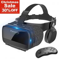 Pansonite 3D VR Glasses Virtual Reality Headset for Games & 3D Movies, Lightweight with Adjustable Pupil and Object Distance for iOS and Android Smartphone