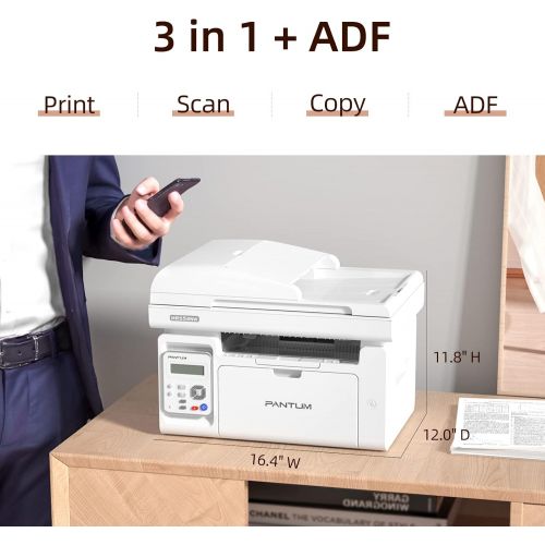  Pantum Laser Jet Printers All in One Monochrome Laser Printer with Scanner Copier Wireless Printer for Home Use