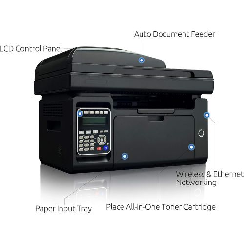  Pantum 4 in 1 Monochrome Laser Multifunction Printer M6602NW with Copier Scanner and Fax, Wireless Networking, Mobile Printing & USB 2.0