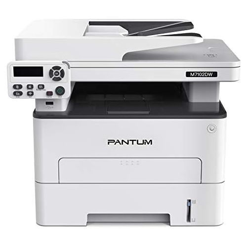  Pantum M7102DW Monochrome Laser Multifunction Printer with Copier Scanner Fax, High Print and Copy Speed, Auto-Duplex Printing, Wireless Networking & USB 2.0