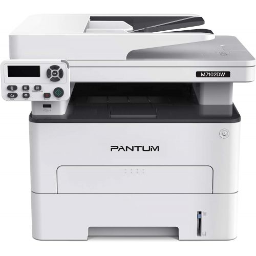  Pantum M7102DW Monochrome Laser Multifunction Printer with Copier Scanner Fax, High Print and Copy Speed, Auto-Duplex Printing, Wireless Networking & USB 2.0