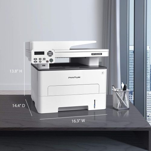  Pantum M7102DW Monochrome Laser Multifunction Printer with Copier Scanner Fax, High Print and Copy Speed, Auto-Duplex Printing, Wireless Networking & USB 2.0