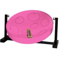 Panyard Jumbie Jam Steel Ready to Play Kit-Pink G-Major with Table Top Stand-Made in USA Authentic Pan, 16-inch (W1086)