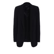 Paolo Fiorillo Capri Black open front structured blazer