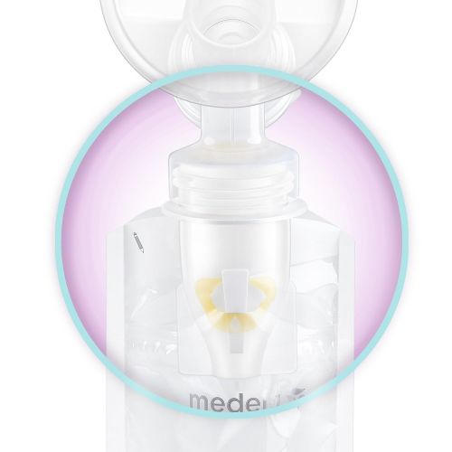  Papablic Breastmilk Storage Bag Adapters for Ameda, Medela Pump into Bags, Compatible for Medela Pump and Save Breastmilk Bag with Holes , 2 Pack