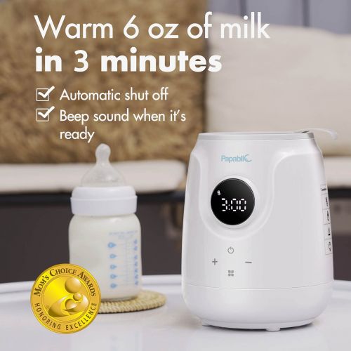  Papablic 5-in-1 Ultra-Fast Baby Bottle Warmer for Breastmilk with Digital Timer and Automatic Shut-Off