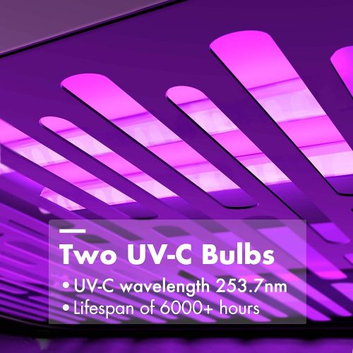  Papablic 4-in-1 UV Light Sanitizer UV Sterilizer and Dryer Pro UV Sterilizer Box with Dual UV-C Lights Touch Screen Control