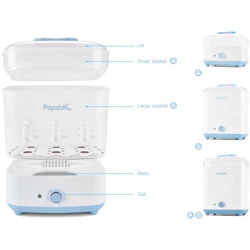  Papablic Baby Bottle Eletric Steam Sterilizer and Dryer