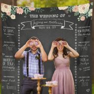 PaperRamma Custom Wedding Photo Booth Chalkboard, Wedding Photo Booth Backdrop Banner, Wedding Backdrop, Step and Repeat Backdrop/ W-G26-TP REG1 QQ9