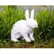 Paperpetshop Easter Bunny Rabbit papercraft Template. Giant size