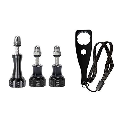  (3 PCS) ParaPace Aluminum Thumb Screw Set and Wrench for Gopro Hero 8/7/6/5/5S/4/4S/3+ DJI OSMO Action Camera