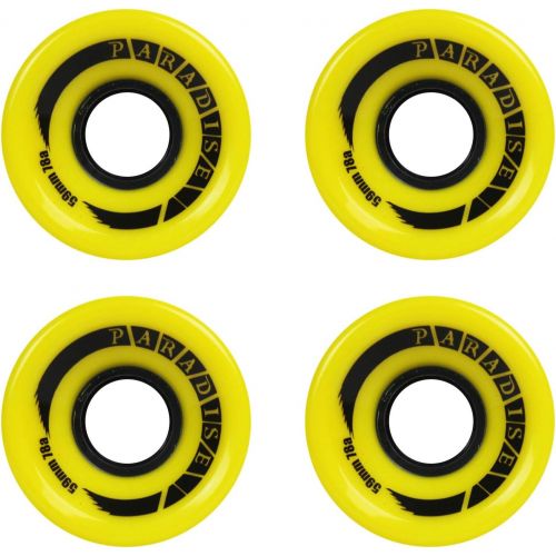  Paradise Skateboard Cruiser Wheels 59mm 78a Yellow Old School Filmer