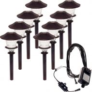 Paradise 8 Pack Aluminum LED Low Voltage Path Light Kit (Oiled Bronze)