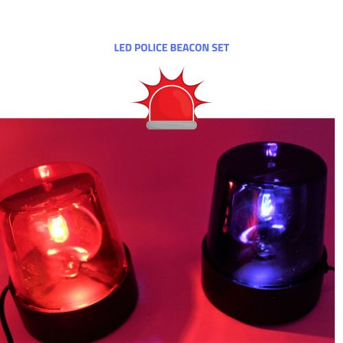  Paradise Treasures Rotating Red and Blue Flashing Police Beacon Party Light Lamps DJ Strobe Light