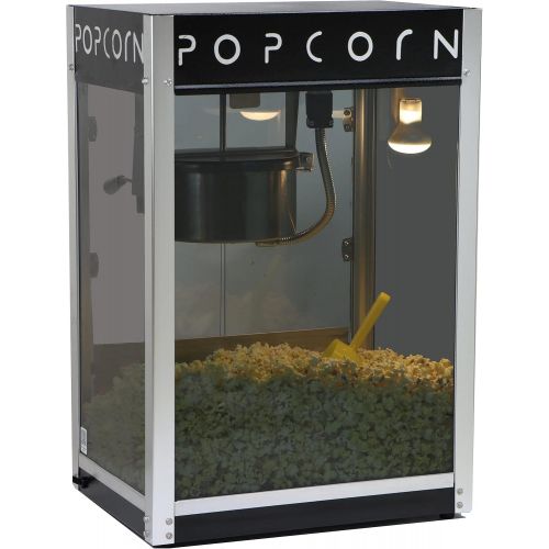  Paragon Contempo Pop 8 Ounce Popcorn Machine for Professional Concessionaires Requiring Commercial Quality High Output Popcorn Equipment, Black and Chrome