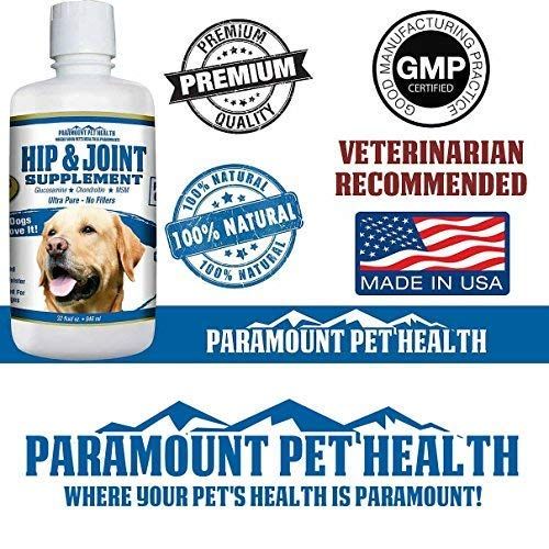  Paramount Pet Health Natural Concentrated Glucosamine for Dogs - 5200mg Glucosamine Chondroitin for Dogs - Dog Joint Supplement & Dog Glucosamine - Dog Hip and Joint Supplement