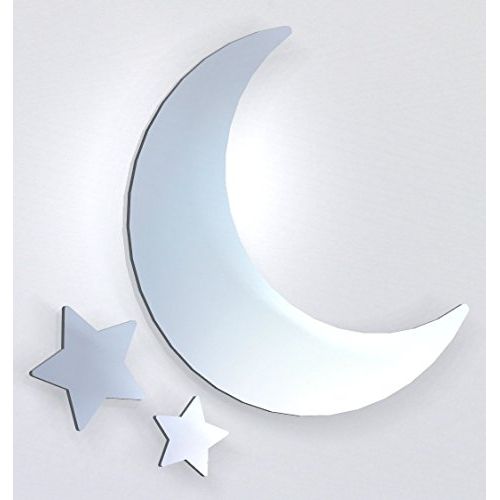  Paranoid Penguin Moon And Stars Mirror - Available in various sizes, including sets for crafting kits - 50cm x 50cm