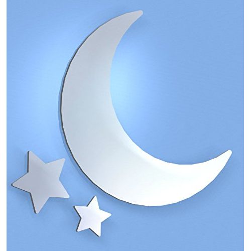  Paranoid Penguin Moon And Stars Mirror - Available in various sizes, including sets for crafting kits - 50cm x 50cm