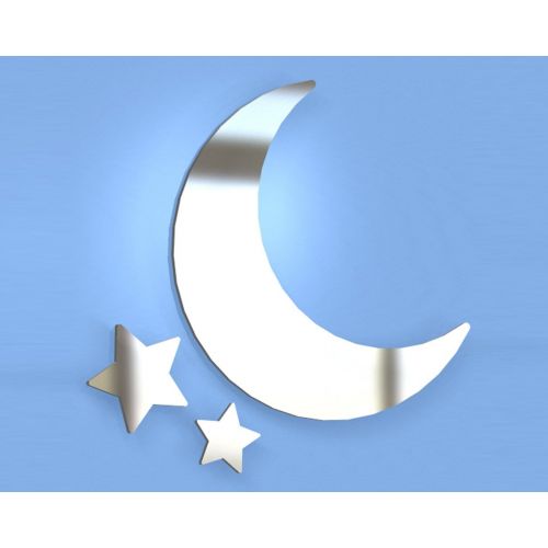  Paranoid Penguin Moon And Stars Mirror - Available in various sizes, including sets for crafting kits - 50cm x 50cm