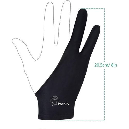  [아마존베스트]Parblo PR-01 Two Finger Glove for Graphic Tablet Light Box Tracing Light Pad