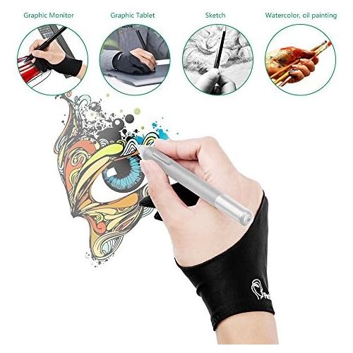  [아마존베스트]Parblo PR-01 Two Finger Glove for Graphic Tablet Light Box Tracing Light Pad