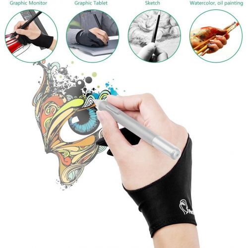  [아마존베스트]Parblo PR-01 Two Finger Glove for Graphic Tablet Light Box Tracing Light Pad