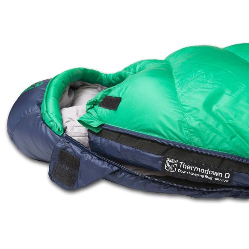  Paria Outdoor Products Thermodown 0 Degree Down Mummy Sleeping Bag - Ultralight Cold Weather, 4 Season Bag - Perfect for Backcountry Camping and Backpacking