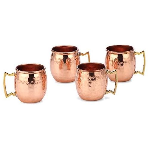  [아마존베스트]Parijat Handicraft Copper Mini Moscow Mule Shot Mug Authentic and Solid Copper Moscow Mule mugs cups glasses (Hammered, 2-Ounce)