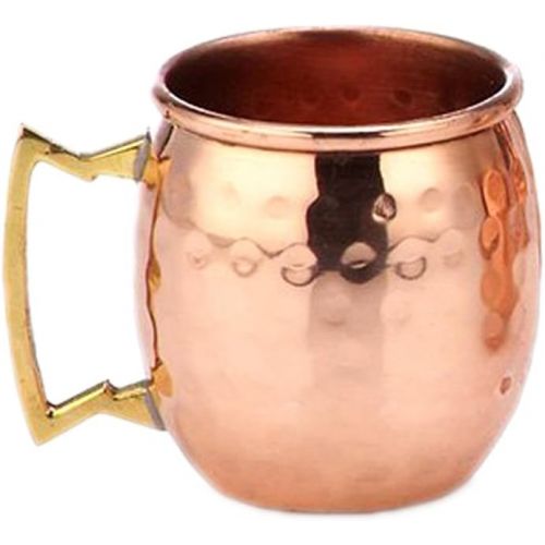  [아마존베스트]Parijat Handicraft Copper Mini Moscow Mule Shot Mug Authentic and Solid Copper Moscow Mule mugs cups glasses (Hammered, 2-Ounce)