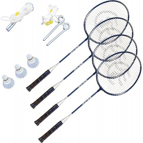  Park & Sun Sports Portable IndoorOutdoor Badminton Net System with Carrying Bag and Accessories: Tournament Series
