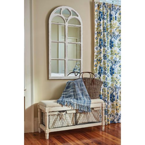  Park Designs Wood Window Mirror Distressed - White