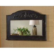 Park Designs Shabby Black Mirror Distressed Aged Wood Mirrors for Wall Mantle Table Accent 26Hx36W