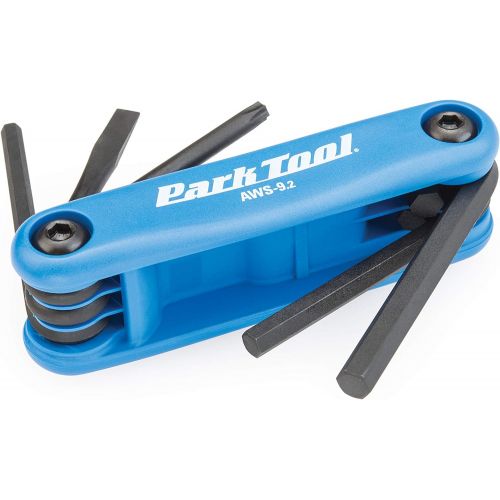  Park Tool AWS-9.2 Fold-Up Hex Wrench Set - 4mm, 5mm, 6mm, T25, Screwdriver