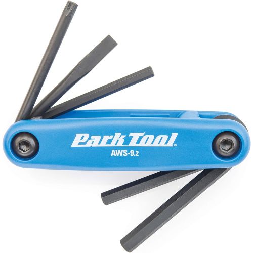  Park Tool AWS-9.2 Fold-Up Hex Wrench Set - 4mm, 5mm, 6mm, T25, Screwdriver