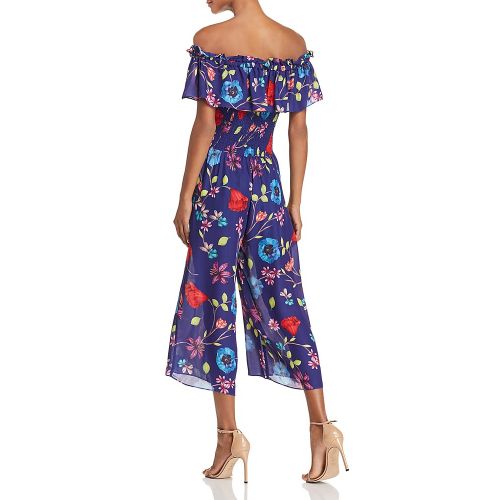  Parker Janice Off-the-Shoulder Floral Jumpsuit