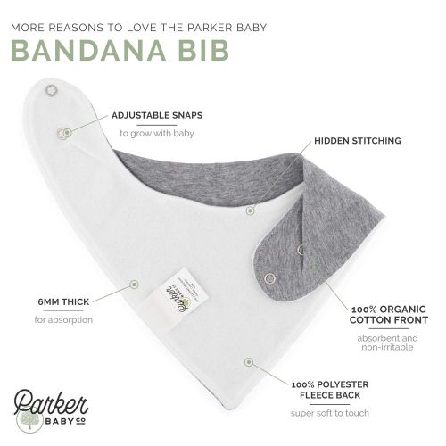  [아마존 핫딜] [아마존핫딜]Parker Baby Co. Parker Baby Bandana Drool Bibs  8 Pack Baby Bibs for Boys, Girls, Unisex -Lunar Set