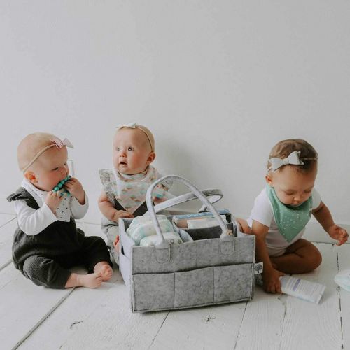  [아마존베스트]Parker Baby Co. Parker Baby Diaper Caddy - Nursery Storage Bin and Car Organizer for Diapers and Baby Wipes - Large