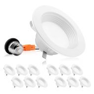 Parmida LED Technologies Parmida (12 Pack) 4 inch Dimmable LED Downlight, 9W (65W Replacement), Baffle Design, 3000K (Soft White), 600lm, Energy Star & ETL-Listed, Retrofit LED Recessed Lighting Fixture, L