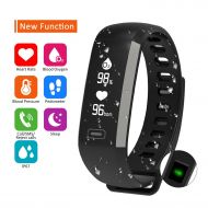 Parnerme Waterproof Fitness Tracker Wrist Based Heart Rate Monitor Activity Tracker,Blood Pressure Blood Oxygen Tracking,Pedometer Calorie Sleep Monitor Call/SMS Reminder