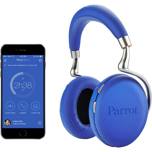  Parrot Zik 2.0 Wireless Noise Cancelling Headphones (Blue)