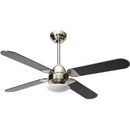 Parrot Uncle Ceiling Fan with Light Modern Bedroom Ceiling Fans Indoor with Light LED, Wall Switch, 42 Inch, Brushed Nickel