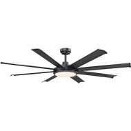 Parrot Uncle Ceiling Fan with Remote Modern Black Ceiling Fan with Light LED, 60 Inch